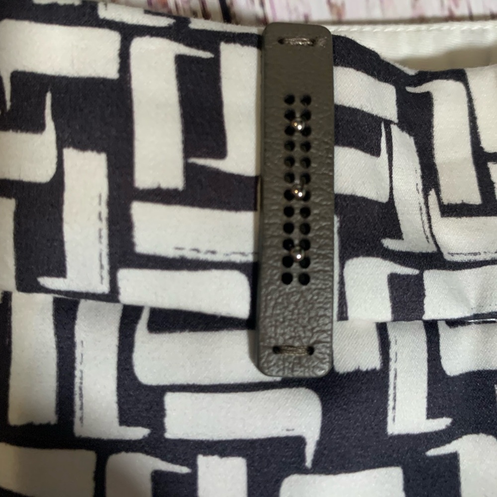 Perserico trouser straight leg ankle pant. Charcoal/white. Size 46 (US 10). - Picture 5 of 16